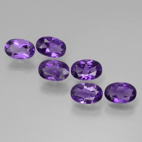 2.31 ctw Violet Amethyst Stones, Natural Amethyst in Oval Facet Shape for Sale