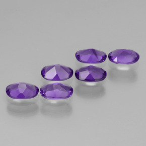 Amethyst Gemstones in 6 x 4 mm (calibrated) Size for Sale, Amethyst Stones in Medium Violet Color