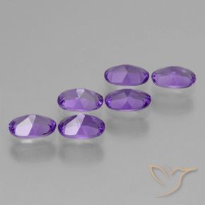 Amethyst Gemstones in 6 x 4 mm (calibrated) Size for Sale, Amethyst Stones in Medium Violet Color