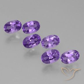 2.73 ctw Violet Amethyst Stones, Natural Amethyst in Oval Facet Shape for Sale