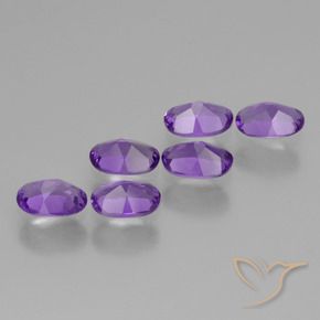 Amethyst Gemstones in 6 x 4 mm (calibrated) Size for Sale, Amethyst Stones in Medium Violet Color