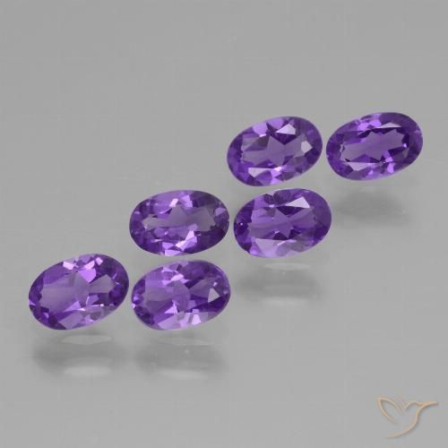 Viola scuro Ametista Gem - 0.4ct Ovale sfaccettato (ID: 430462)