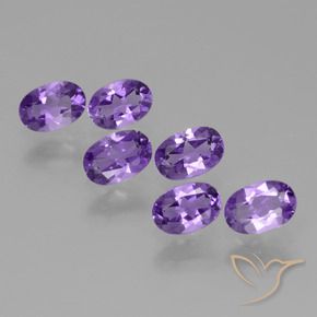 2.63 ctw Violet Amethyst Stones, Natural Amethyst in Oval Facet Shape for Sale