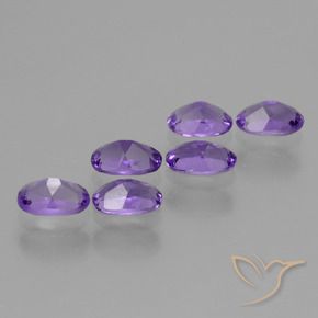 Amethyst Gemstones in 6.1 x 4.2 mm Size for Sale, Amethyst Stones in Deep Violet Color