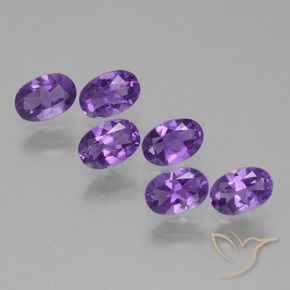 2.60 ctw Violet Amethyst Stones, Natural Amethyst in Oval Facet Shape for Sale