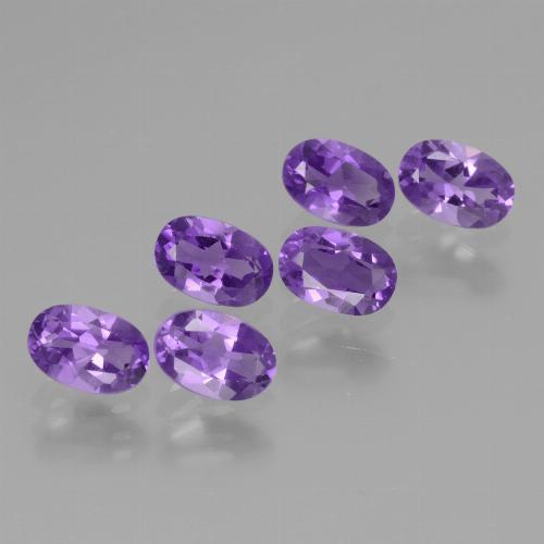 Medium Violet Amethyst Gem - 0.5ct Oval Facet (ID: 430467)