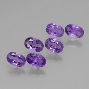 Medium Violet Amethyst Gem - 0.4ct Oval Facet (ID: 430504)