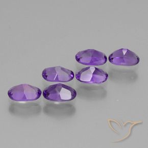 Amethyst Gemstones in 6 x 4 mm (calibrated) Size for Sale, Amethyst Stones in Medium Violet Color