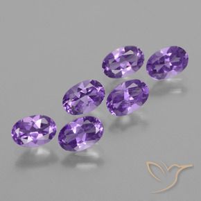 2.41 ctw Violet Amethyst Stones, Natural Amethyst in Oval Facet Shape for Sale