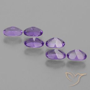 Amethyst Gemstones in 6 x 4 mm (calibrated) Size for Sale, Amethyst Stones in Medium Violet Color