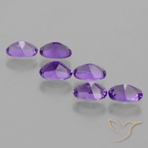 Amethyst Gemstones in 6 x 4 mm (calibrated) Size for Sale, Amethyst Stones in Medium Violet Color