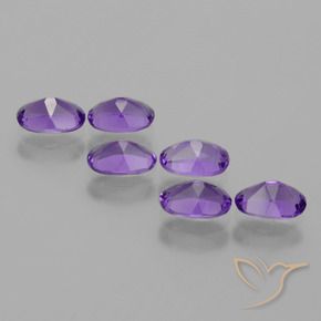 Amethyst Gemstones in 6 x 4 mm (calibrated) Size for Sale, Amethyst Stones in Medium Violet Color