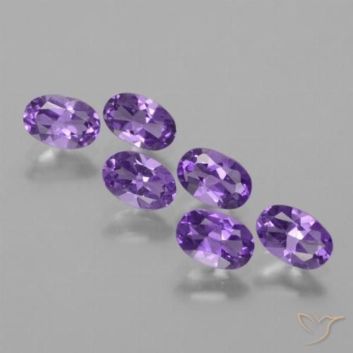 Medium Violet Аметист Камень - 0.4ct Фасетный Овал (ID: 430715)