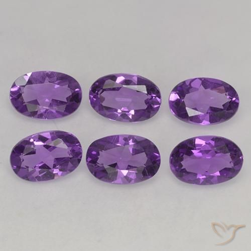 Intense Violet Amethyst Edelstein - 0.4ct Oval facettiert (ID: 430716)