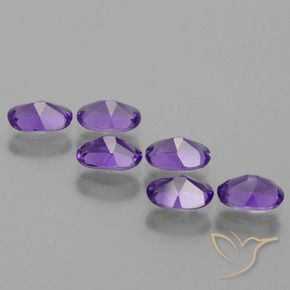 Amethyst Gemstones in 6.2 x 4.2 mm Size for Sale, Amethyst Stones in Medium Violet Color
