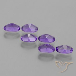 Amethyst Gemstones in 6.1 x 4.2 mm Size for Sale, Amethyst Stones in Medium Violet Color