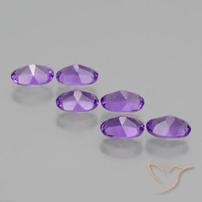 Amethyst Gemstones in 6 x 4.2 mm Size for Sale, Amethyst Stones in Medium Violet Color