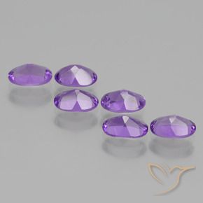 Amethyst Gemstones in 6 x 4 mm (calibrated) Size for Sale, Amethyst Stones in Intense Violet Color