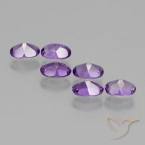 Amethyst Gemstones in 6 x 4 mm (calibrated) Size for Sale, Amethyst Stones in Medium Violet Color