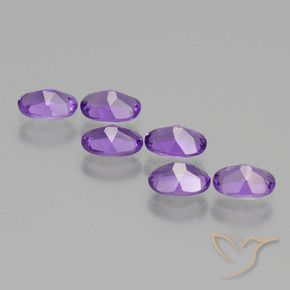 Amethyst Gemstones in 6 x 4 mm (calibrated) Size for Sale, Amethyst Stones in Medium Violet Color