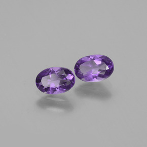 0.84 ct Violet Amethyst Stone, Natural Amethyst in Oval Facet Shape for Sale