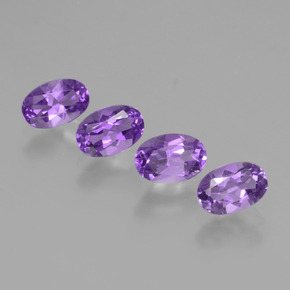 Medium Violet Аметист Камень - 0.5ct Фасетный Овал (ID: 432740)
