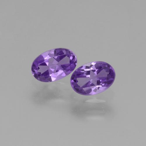 Medium Violet Аметист Камень - 0.4ct Фасетный Овал (ID: 433073)