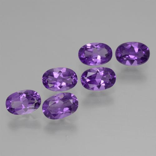 Medium Violet Amethyst Gem - 0.5ct Oval Facet (ID: 433480)