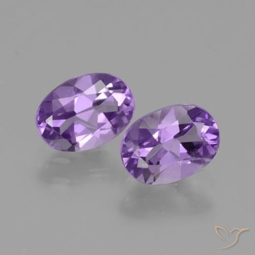 1.44 ct Oval Cut Amethyst, 7.1 x 5.1 mm From Brazil, Photo A