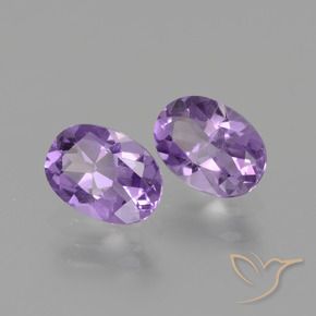 1.38 ctw Violet Amethyst Stones, Natural Amethyst in Oval Facet Shape for Sale