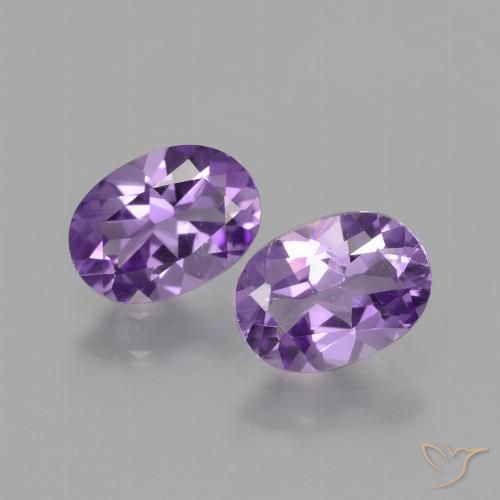 Vivid Violet Amethyst Gem - 0.7ct Oval Facet (ID: 434982)
