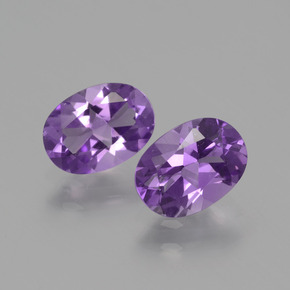 1.33 ctw Violet Amethyst Gemstones, Amethyst Gems in Oval Facet Shape for Sale.