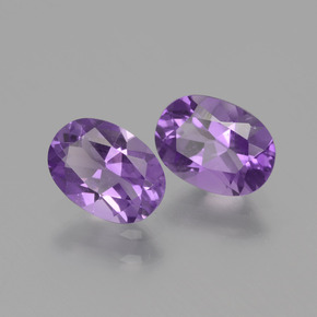 1.33 ctw Violet Amethyst Stones, Natural Amethyst in Oval Facet Shape for Sale