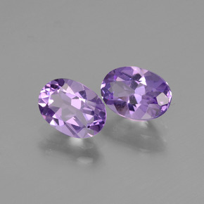 1.50 ctw Violet Amethyst Stones, Natural Amethyst in Oval Facet Shape for Sale