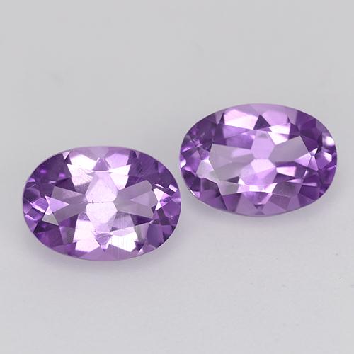 Deep Violet Amethyst Gem - 0.7ct Oval Facet (ID: 435162)
