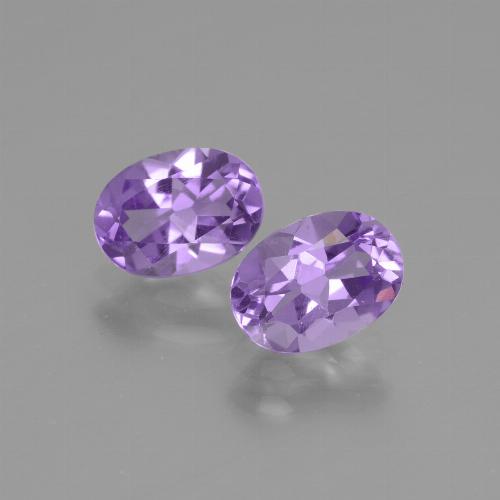 Medium-Light Violet Amethyst Gem - 0.7ct Oval Facet (ID: 435163)
