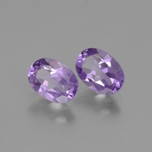 1.42 ctw Violet Amethyst Stones, Natural Amethyst in Oval Facet Shape for Sale