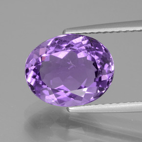3.14 ct Violet Amethyst Gemstone, Amethyst Gem in Oval Facet Shape for Sale.