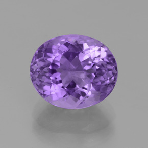 5.18 ct Violet Amethyst Gemstone, Amethyst Gem in Oval Facet Shape for Sale.