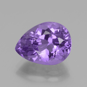 Violeta medio Amatista Gema - 4.5ct Corte en forma de pera (ID: 436793)