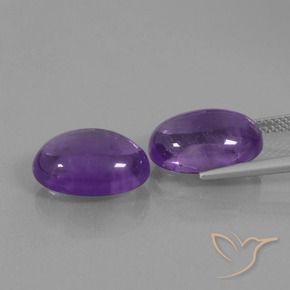 Amethyst Gemstones in 14 x 10 mm (calibrated) Size for Sale, Amethyst Stones in Medium Violet Color