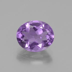 2.00 ct Violet Amethyst Gemstone, Amethyst Gem in Oval Facet Shape for Sale.