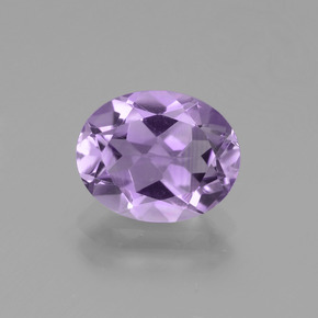 2.58 ct Violet Amethyst Gemstone, Amethyst Gem in Oval Facet Shape for Sale.