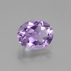 2.58 ct Violet Amethyst Stone, Natural Amethyst in Oval Facet Shape for Sale