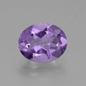 2.33 ct Violet Amethyst Gemstone, Amethyst Gem in Oval Facet Shape for Sale.