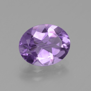 2.33 ct Violet Amethyst Stone, Natural Amethyst in Oval Facet Shape for Sale