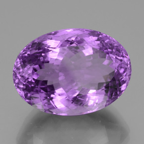 31.57 ct Violet Amethyst Stone, Natural Amethyst in Oval Facet Shape for Sale