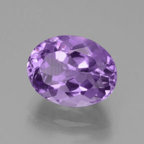 3.75 ct Violet Amethyst Stone, Natural Amethyst in Oval Facet Shape for Sale
