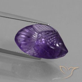 Amethyst Gemstone in 20.5 x 12.4 mm Size for Sale, Amethyst Stone in Deep Violet Color