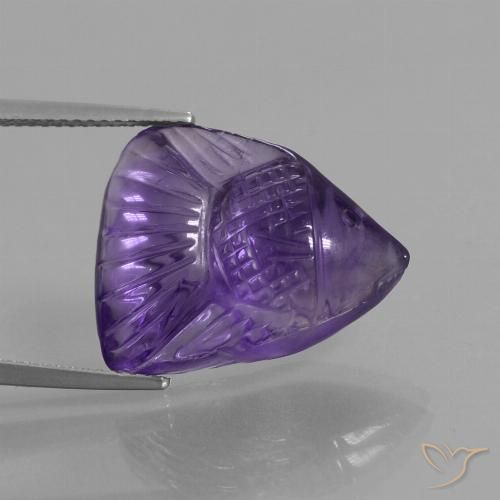 11.97 ct Carved Amethyst, 19.3 x 15.3 mm From Brazil, Photo A